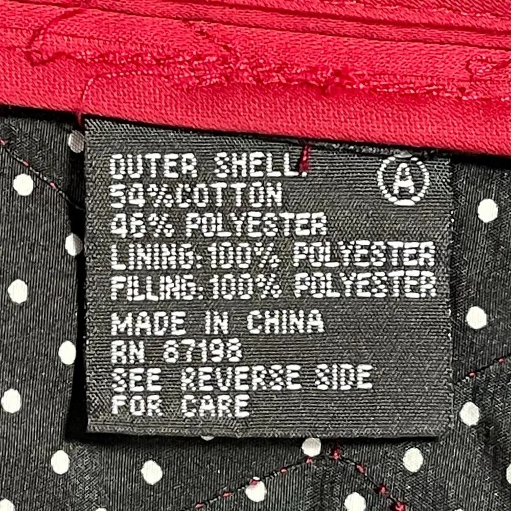 SAKS FIFTH AVENUE Red Diamond Quilted Jacket poke dots - Image 10