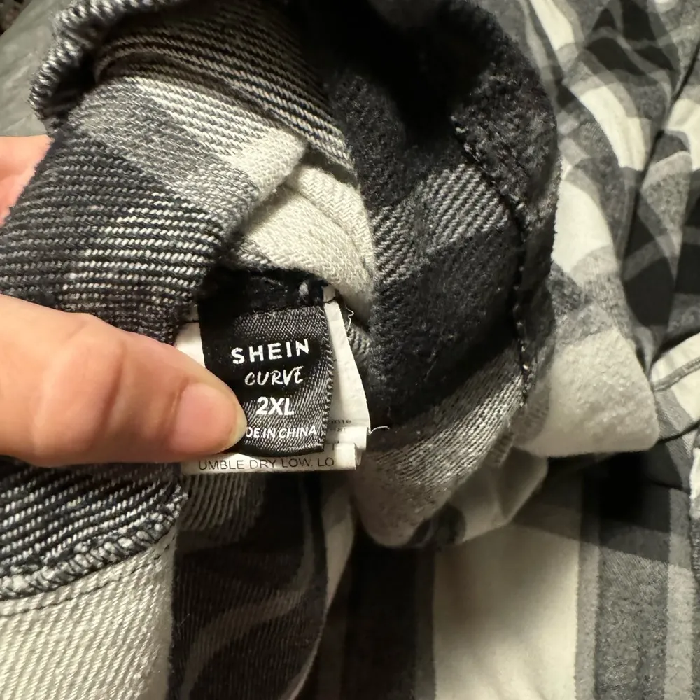 SHEIN Monochrome Checkered Dress - Image 3