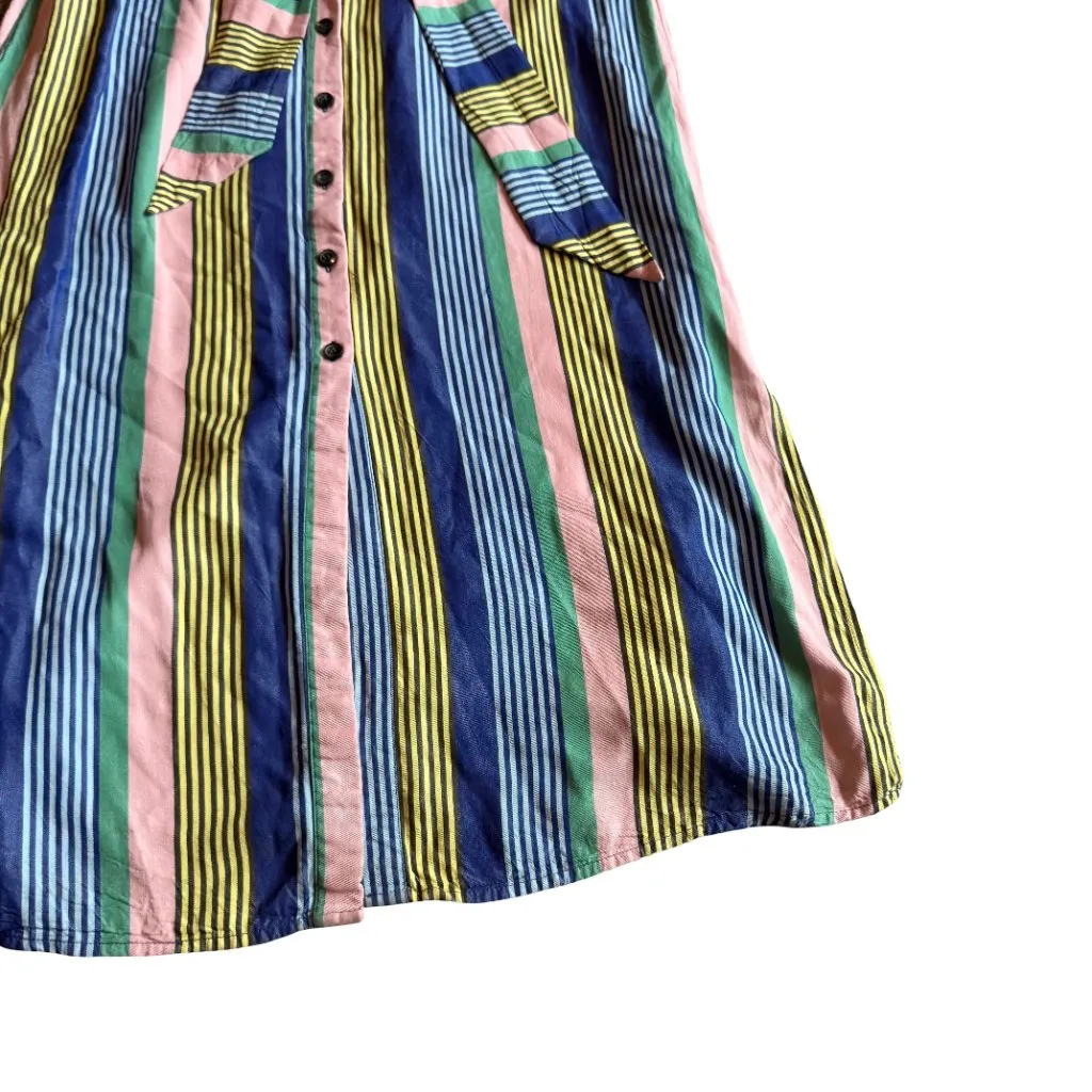 Boden Katrina Colorful Pastel Stripe Maxi Dress Button - Image 6