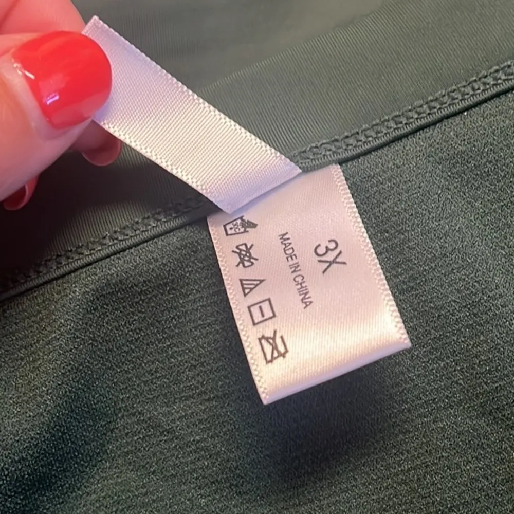 Last chance…Olive Green Bikini Bottom Swimsuit Swim Brief Mesh Panels 3X New - Image 4