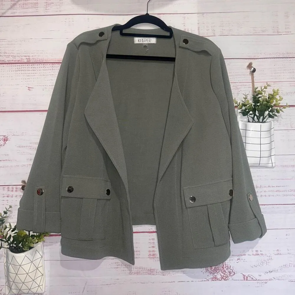 Kasper Roll-Tab Cardigan Jacket XL - Image 2