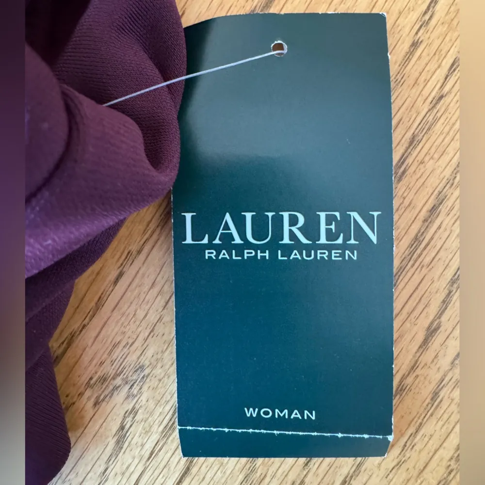 NWT Lauren Ralph Lauren Women’s Plus Size 1X Tank Dress Maroon Burgandy Pockets - Image 6