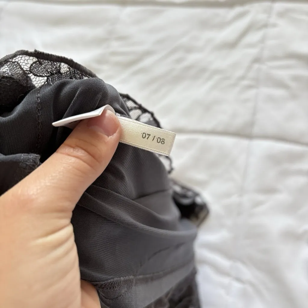 Express Womens Size XS Fairy Goth Tank Top Metallic Floral Whimsigoth Grunge Y2K - Image 6