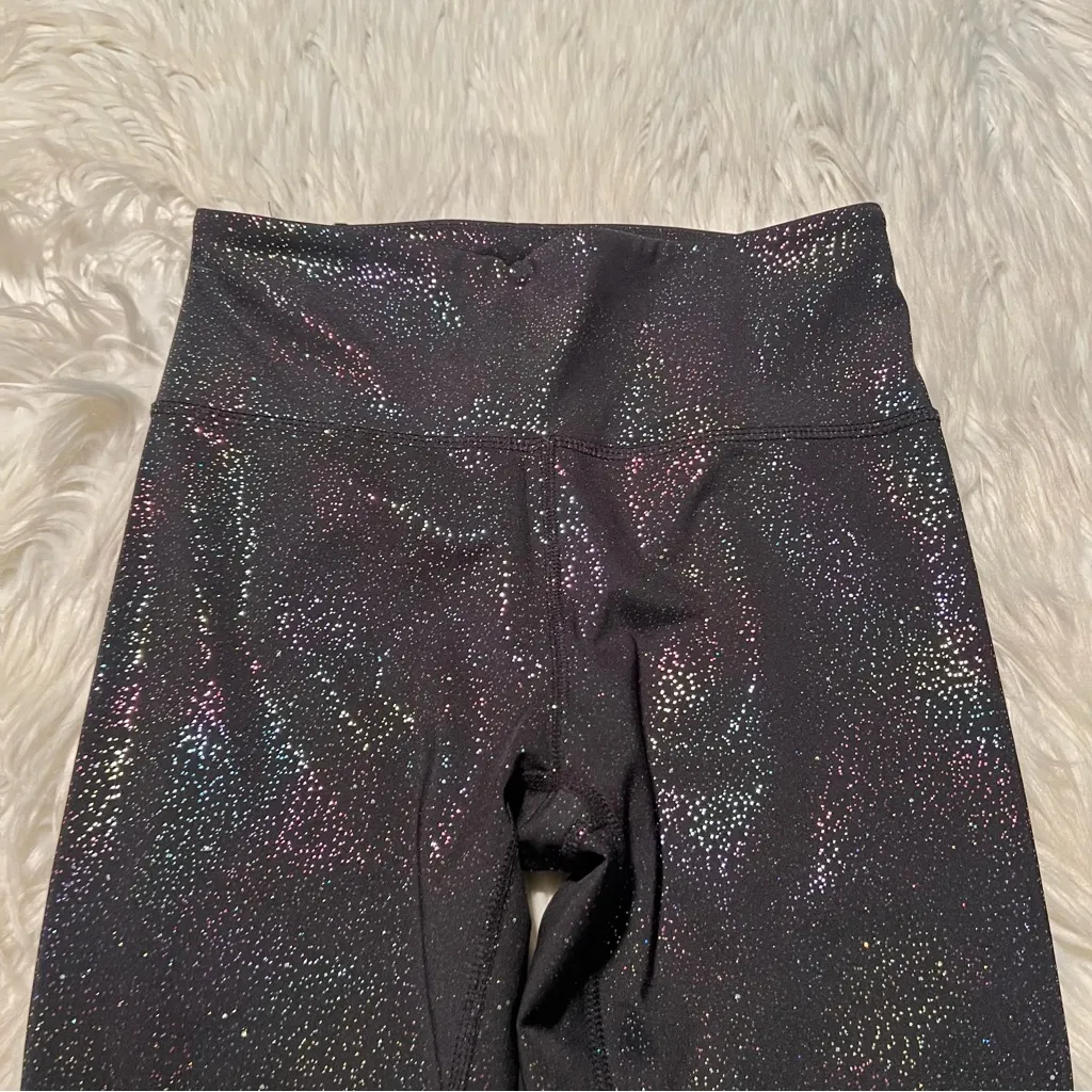 Wildfox 7/8 Confetti Legging Black Rainbow Metallic Dots - Image 5