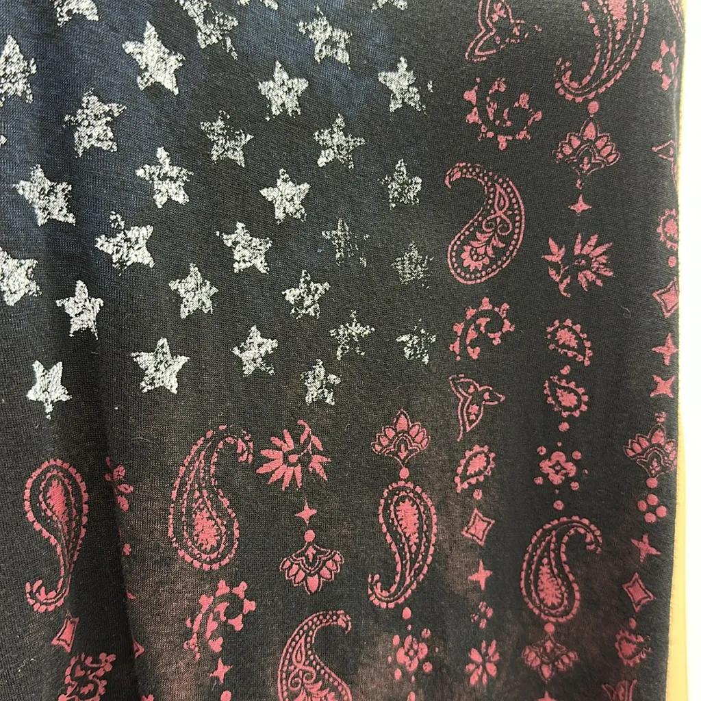 Maurices American Flag Paisley Print Twist Sleeveless Graphic Tee Top Womens XL - Image 6