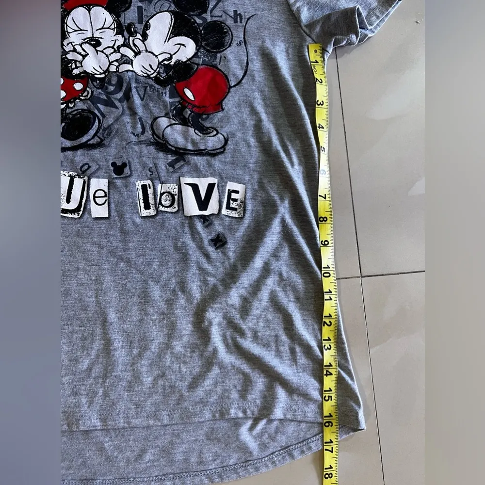 True love Disney tshirt women teen XL 11/13 short sleeve True Love Mickey Minnie - Image 6