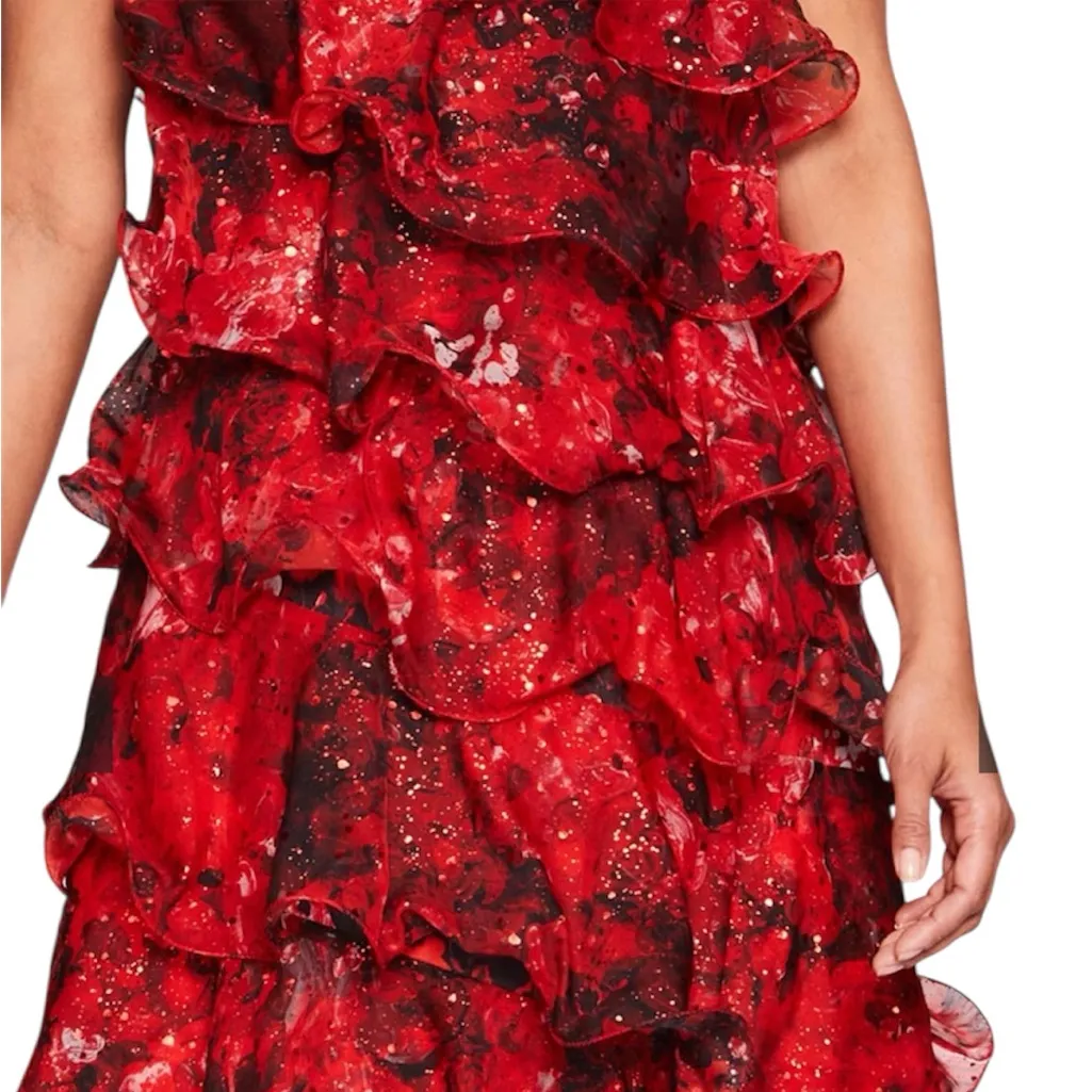 Marchesa Notte Red Floral One - Image 4