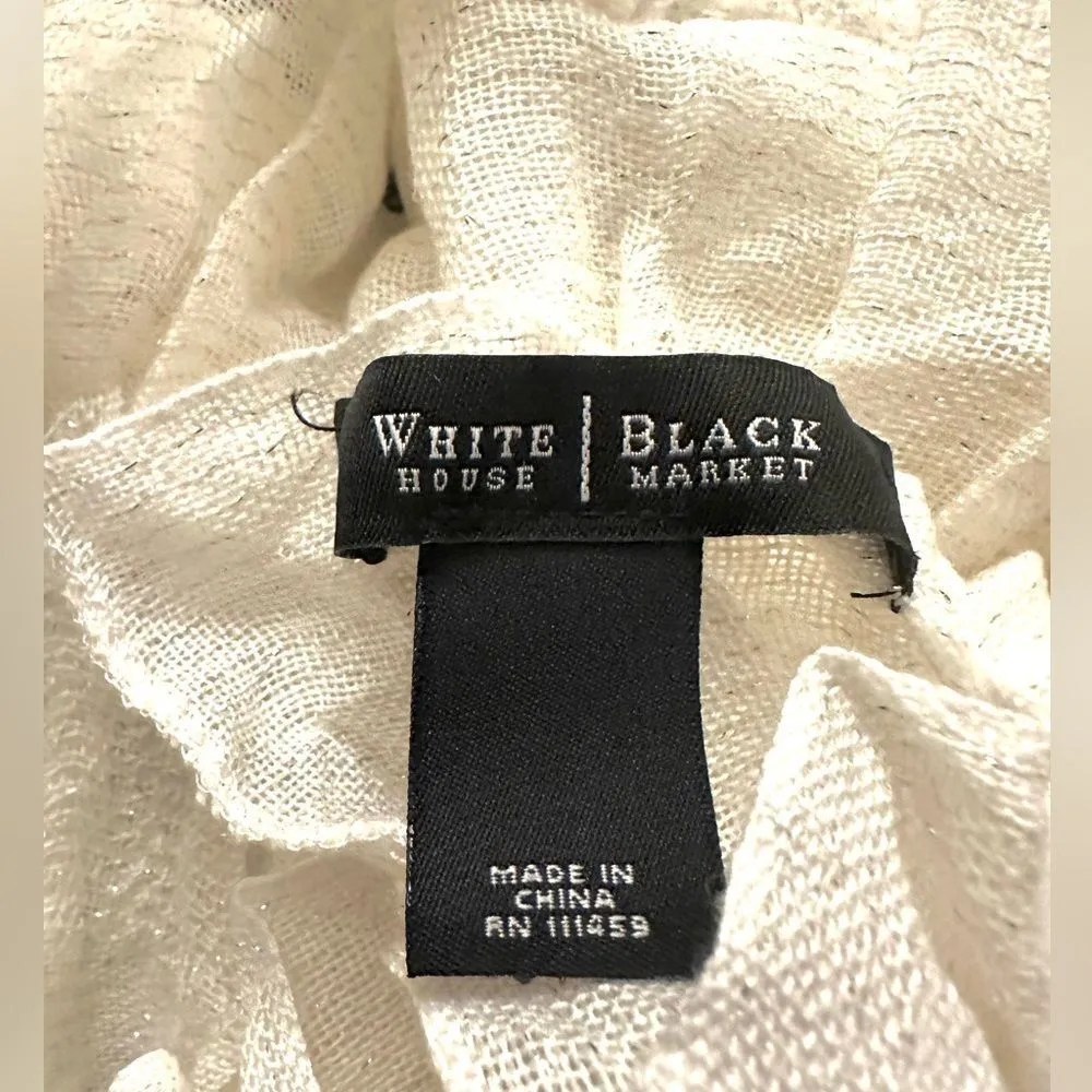 WHBM Ruffle Scarf with Silver thread - Image 2