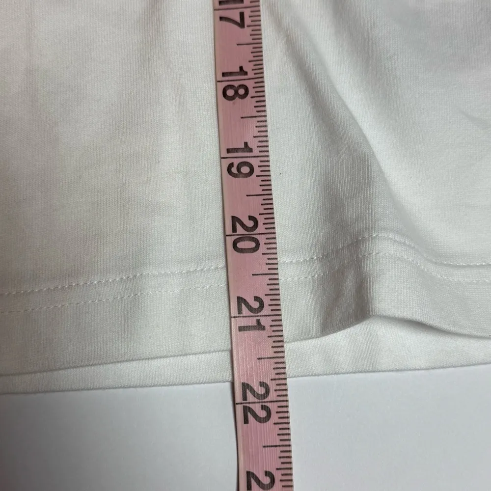 Adidas White Gray Oversized Short Sleeve Hoodie Large - Image 6