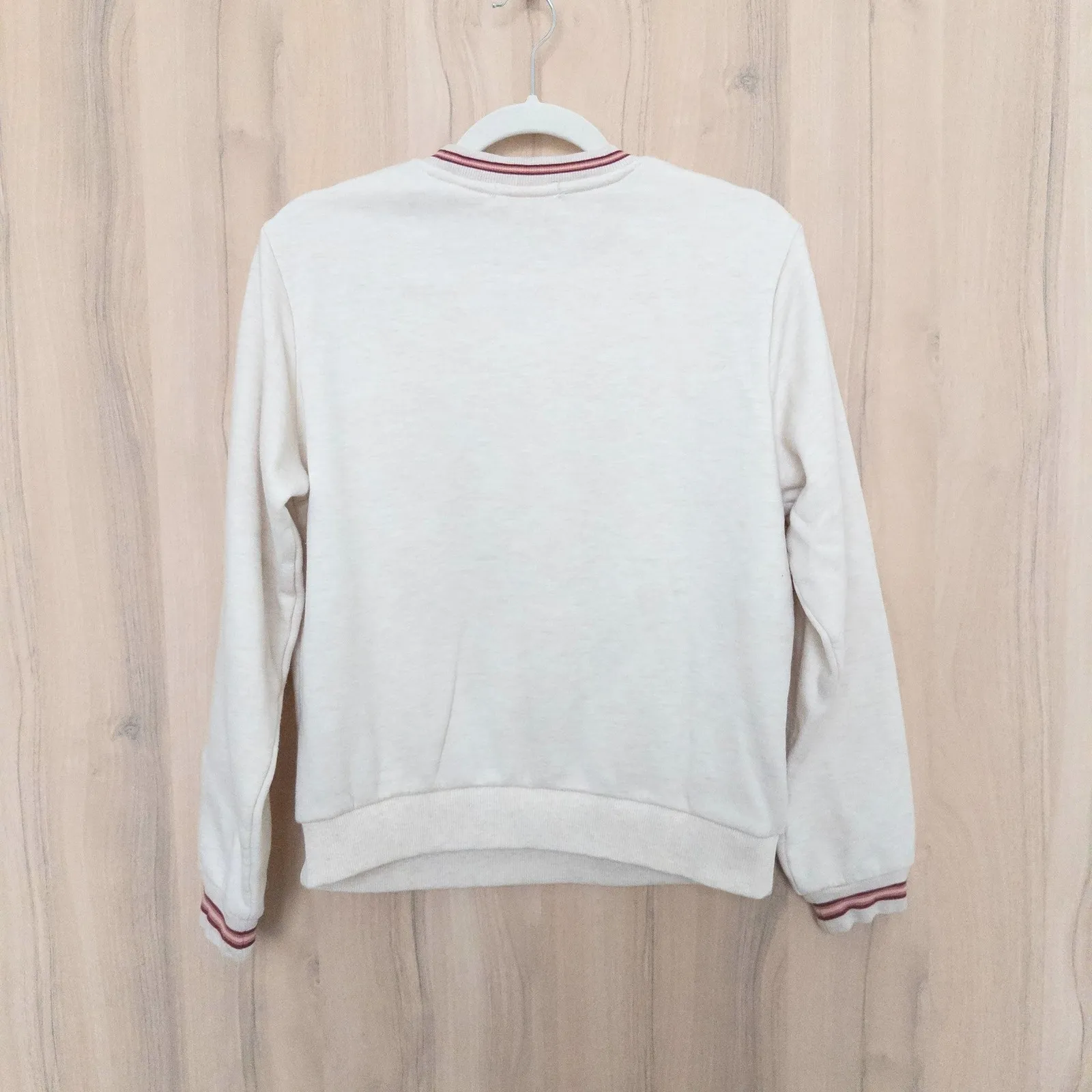 Marine Layer Womens Sweatshirt Size L Cream Crewneck Cozy Preppy Minimalist - Image 5