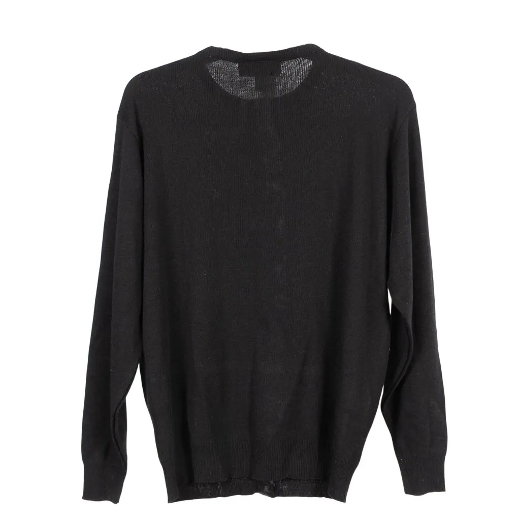 Carly Blake VTG Cardigan Sweater M Womens Black Button Up USA Acrylic Classic Size M - Image 6