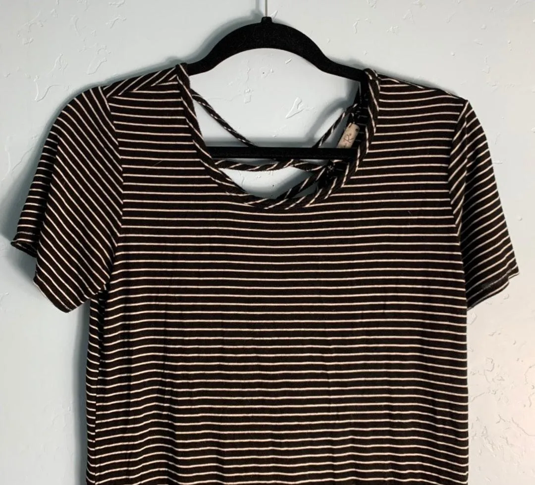 striped tshirt dress Black Size L - Image 3