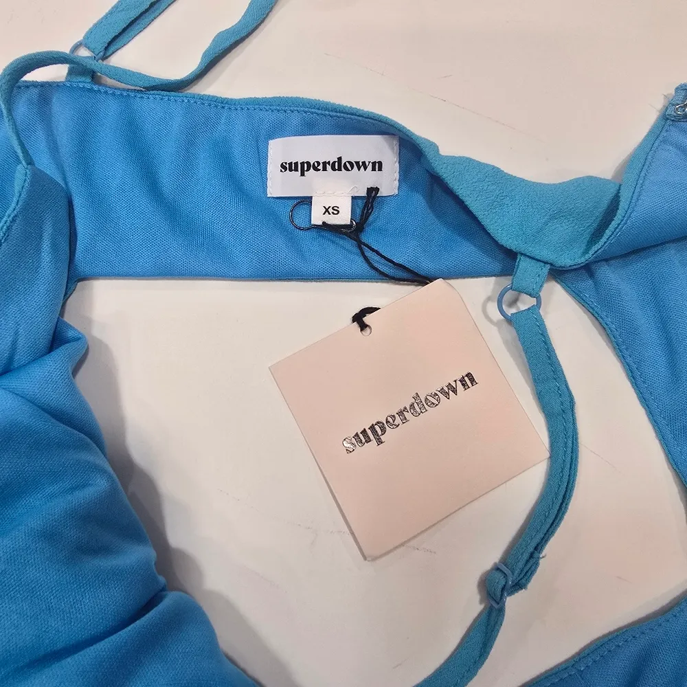 Superdown Micah Mini Dress in Teal - Image 9