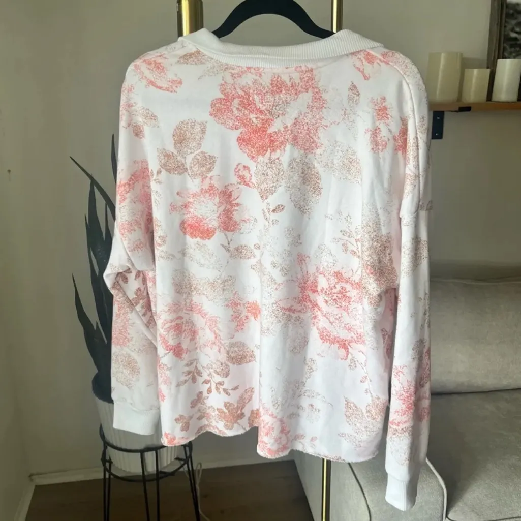 Aerie Sunday Soft Quarter Zip Floral Pullover - Image 4