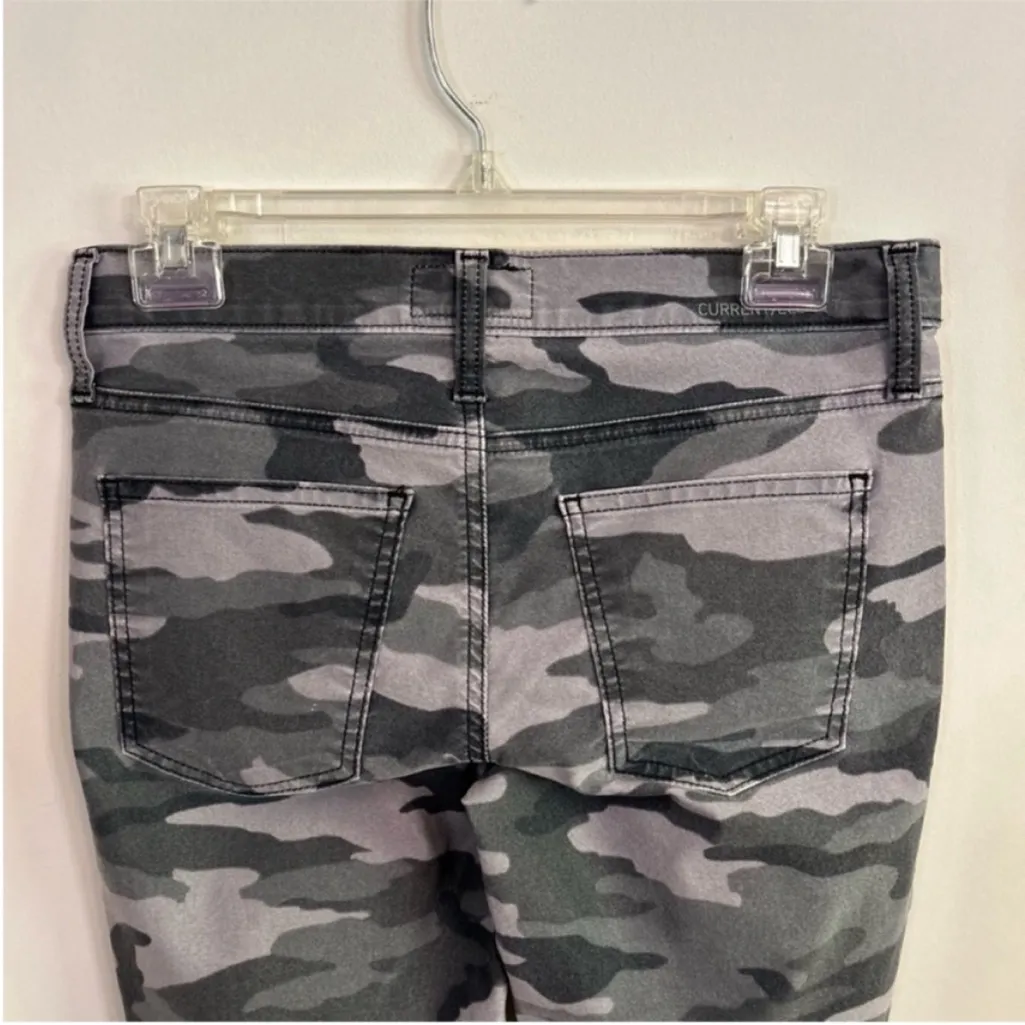 Current Elliot The Ankle Skinny Distressed Black Camo Coating Cheville Size 27 - Image 4