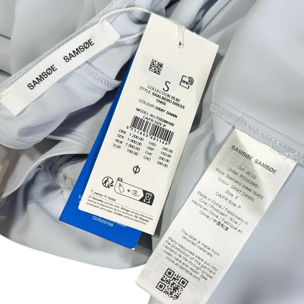 SAMSOE SAMSOE Saalbero Dress, Gray Dawn, Small Blue - Image 10