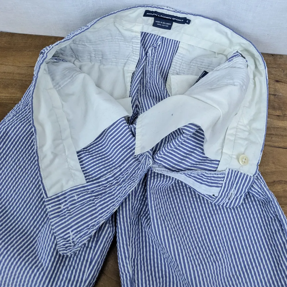 Ladies' Ralph Lauren Sport 100% Cotton Seersucker Shorts Size 4 - Image 3