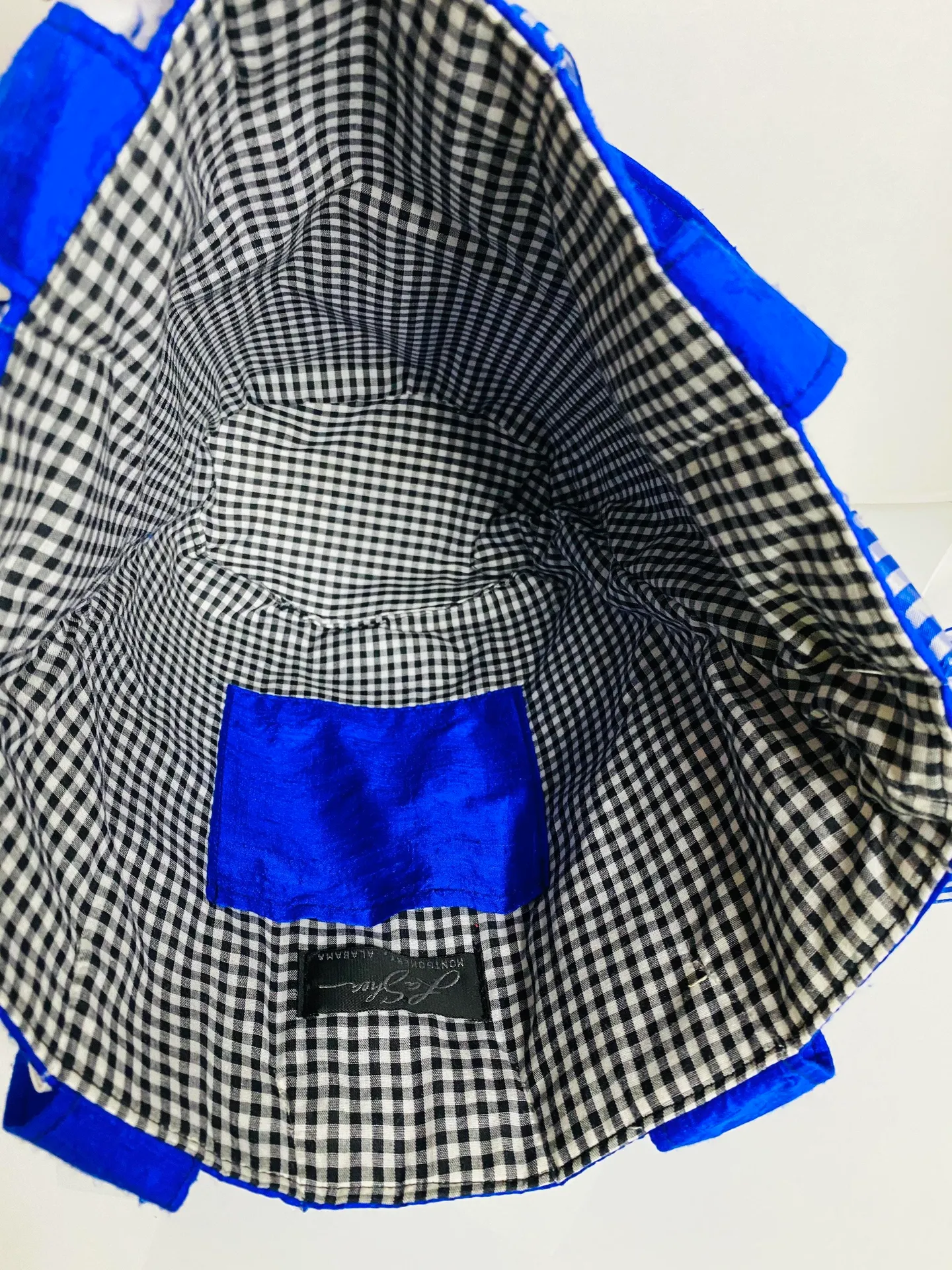 UK University Of Kentucky Wildcats Silk Bucket Purse Blue - Image 7