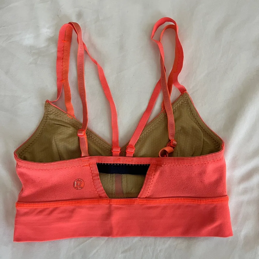 Lululemon FLIP YOUR DOG Coral Sports Bra Size 4 - Image 2