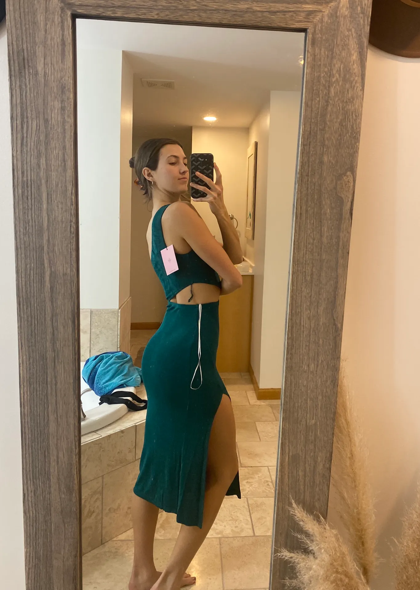 Hello Molly Emerald Green Cutout Midi - Image 4