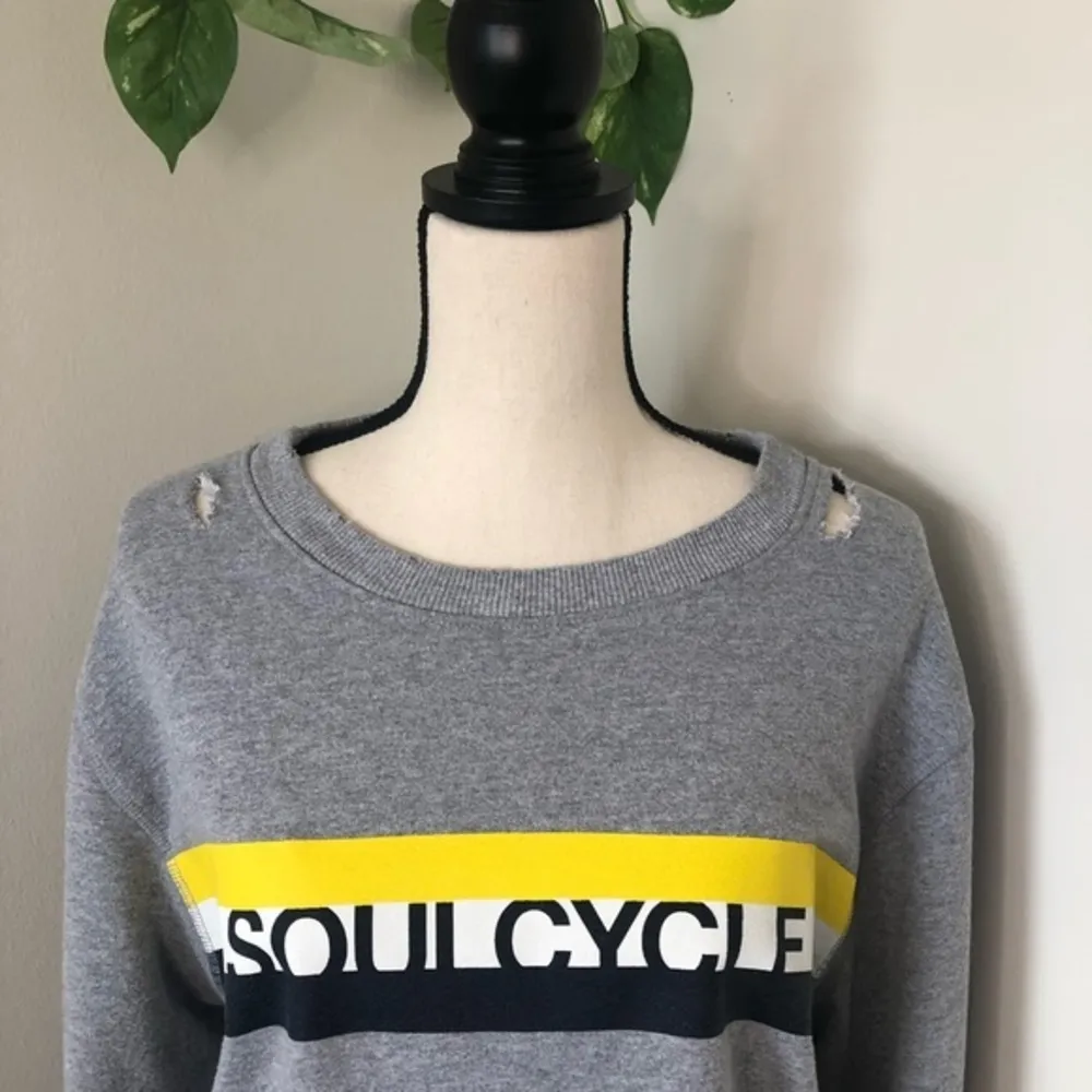 Soul Cycle Distressed Pullover Sweatshirt - Image 4