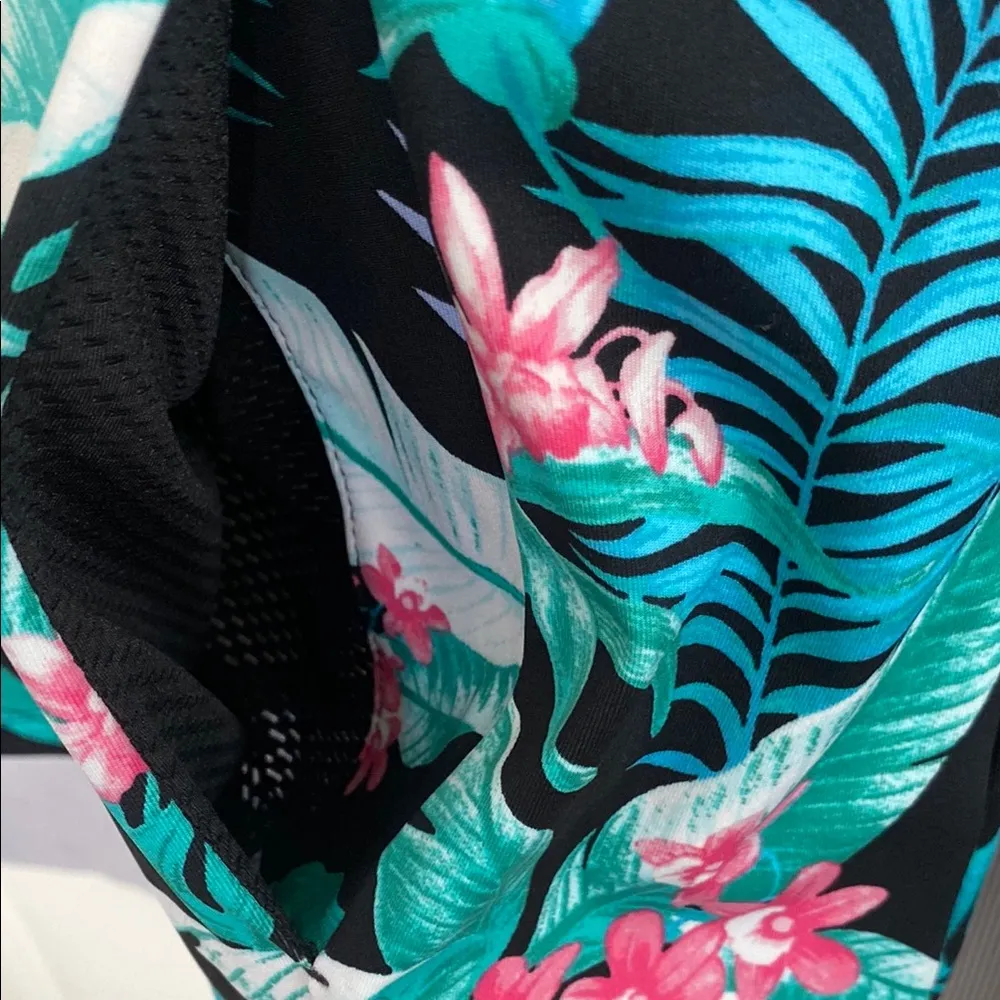 TOMMY BAHAMA Floral Quarter Zip Golf Long Sleeve Top Tropical UPF 50 Quick Dry S - Image 9