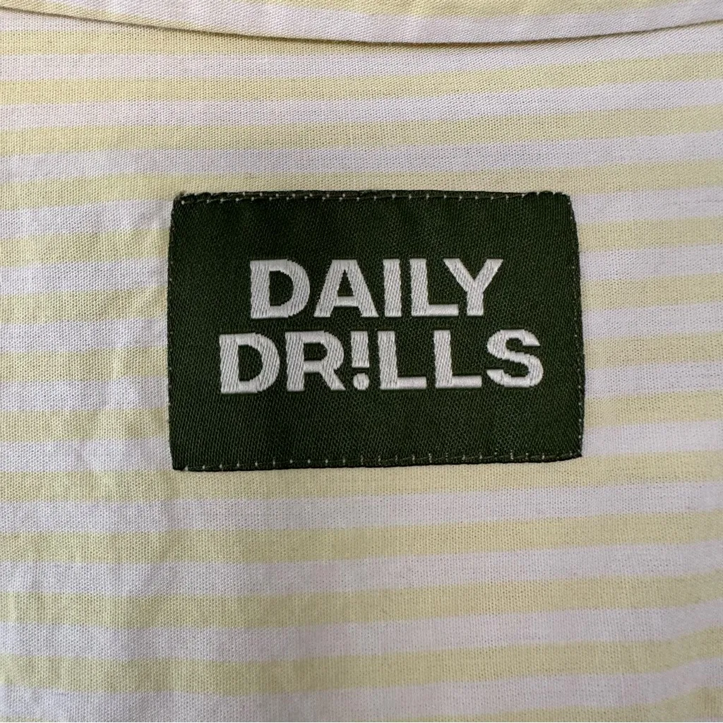 Daily Drills Oversized Medium Large Oversized Button Shirt Down Butter Yellow - Image 11