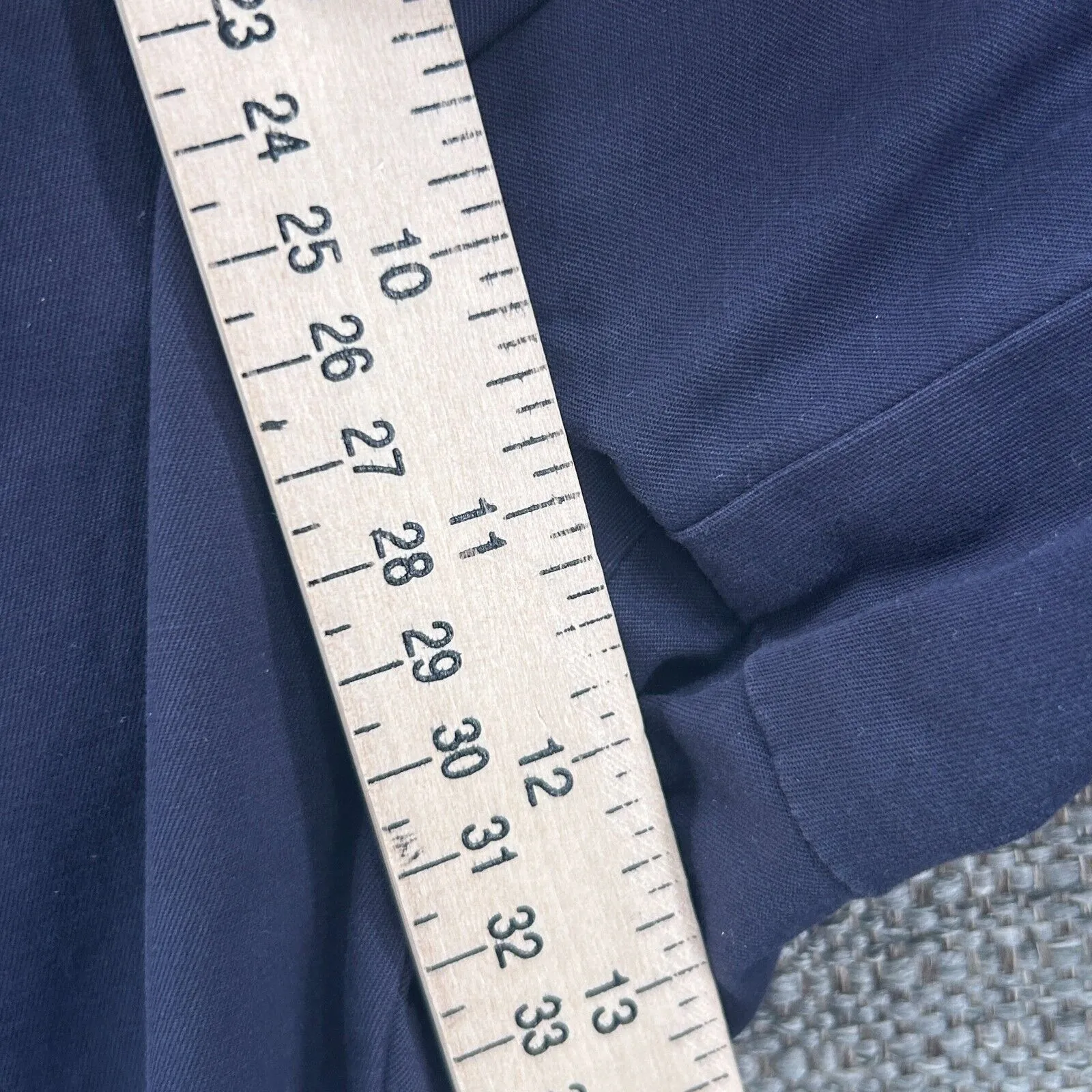 Talbots Pants 16 Blue Cropped Straight Leg Trousers Professional Perfect Skimmer - Image 4