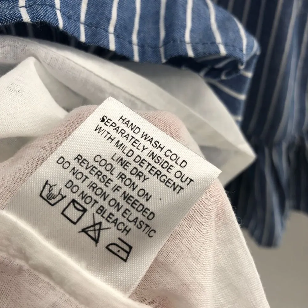 Tularosa Maida Ruffle Dress in Blue‎ & White Stripe S - Image 6