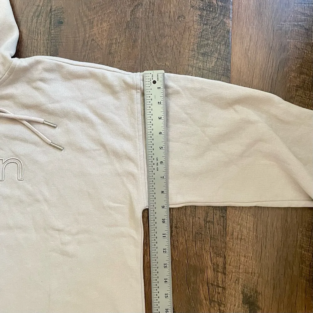 JEANS beige/nude hoodie sweatshirt, size XL - Image 10