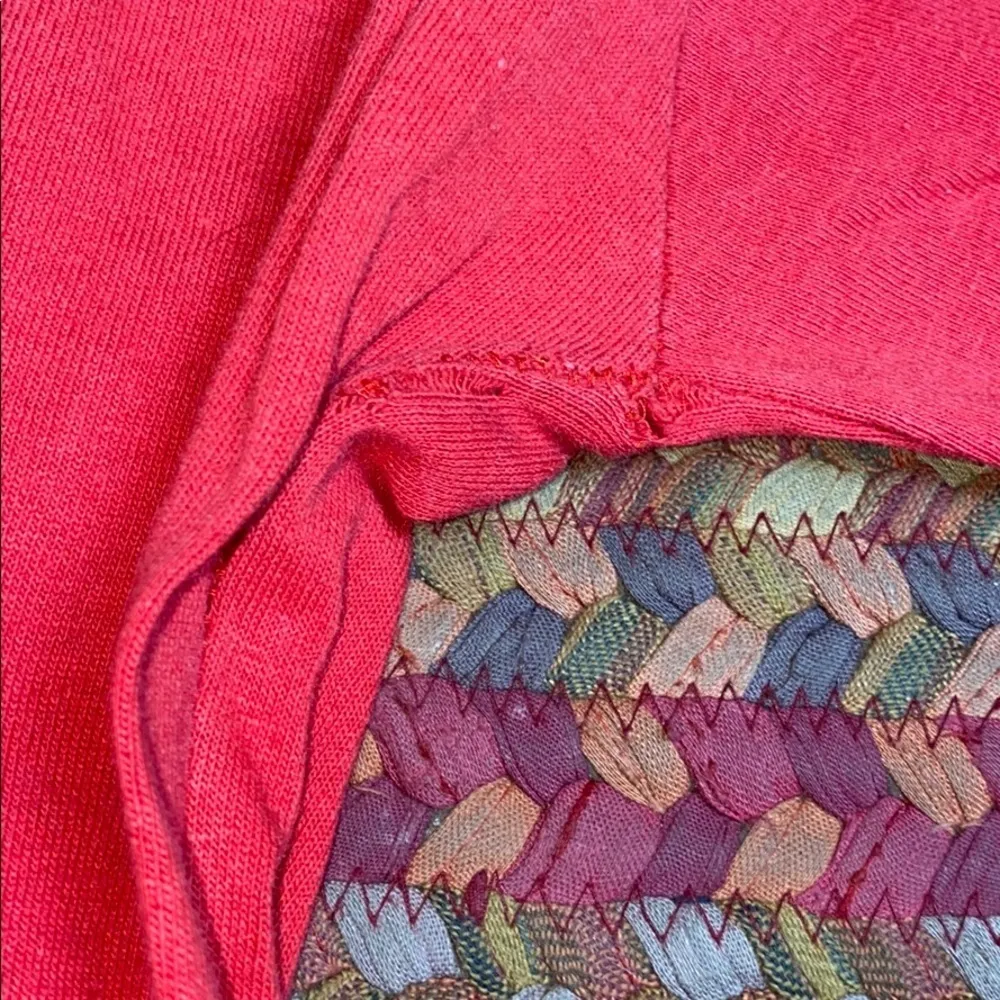 VINTAGE RED HENLEY NIGHT GOWN TEE SHIRT DRESS Size M - Image 5