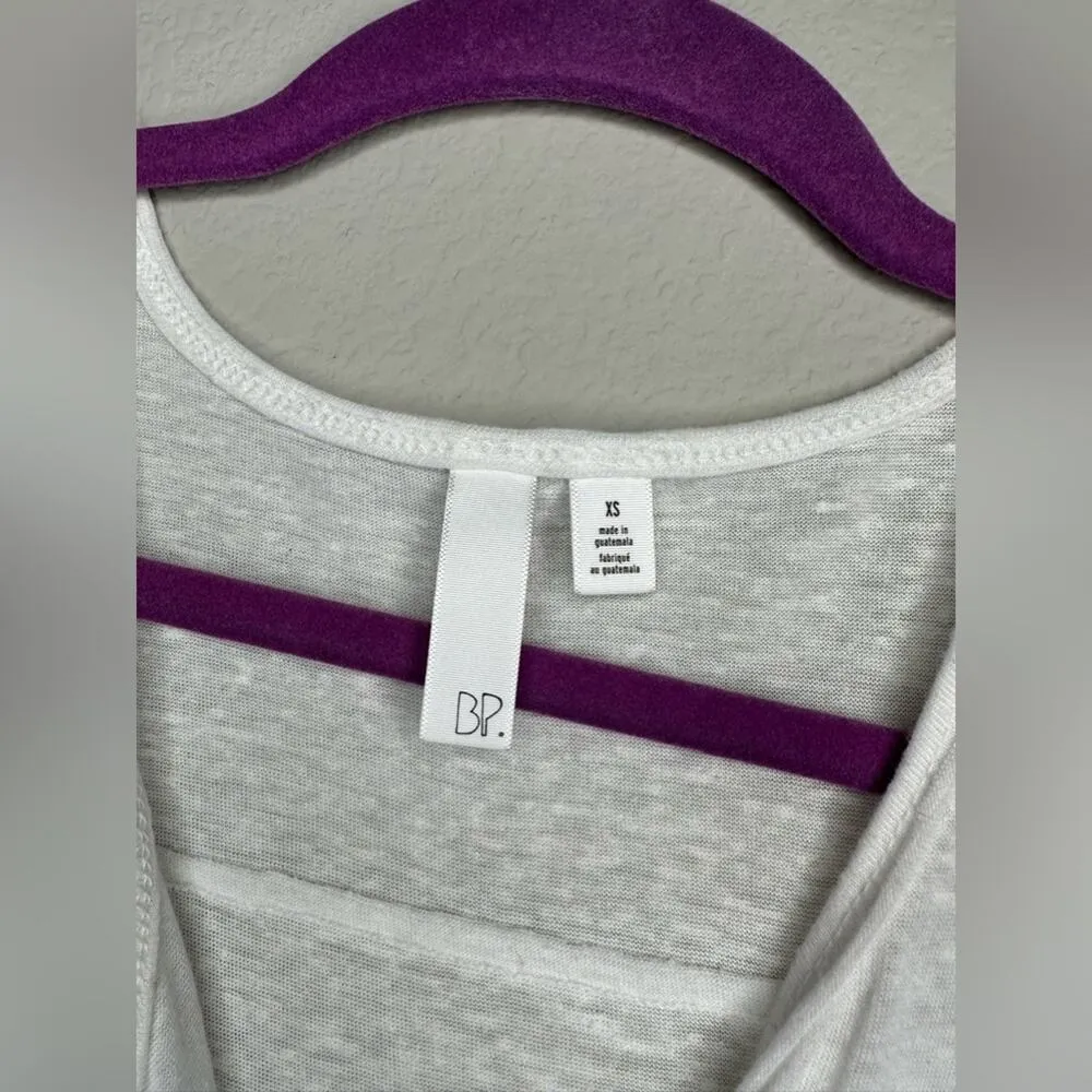 BP BRASS PLUM Womens Henley Button Down V-Neck Tank Top Tunic White Size XS - Image 5