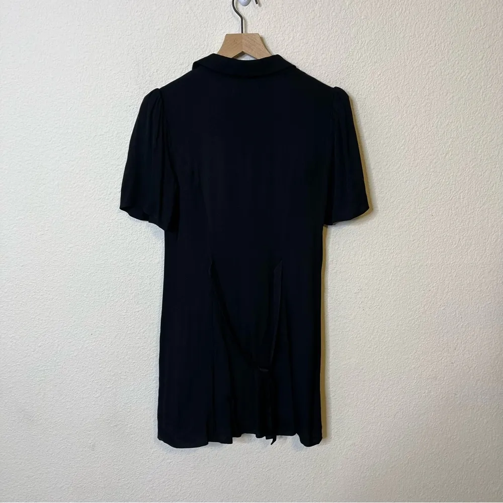 Reformation Randi Dress Gold Buttons Collared Mini Dress Womens Size 2 - Image 11