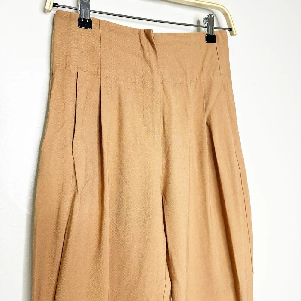 The Sei Pleat Trouser Pants High Rise Straight Leg Chestnut Brown Size 2 - Image 4