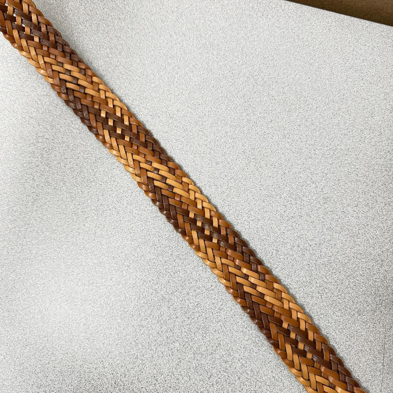 Madewell Woven Leather Belt XXS 2XS Womens Brown Ombre Classic Braided Wrap 41in - Image 5