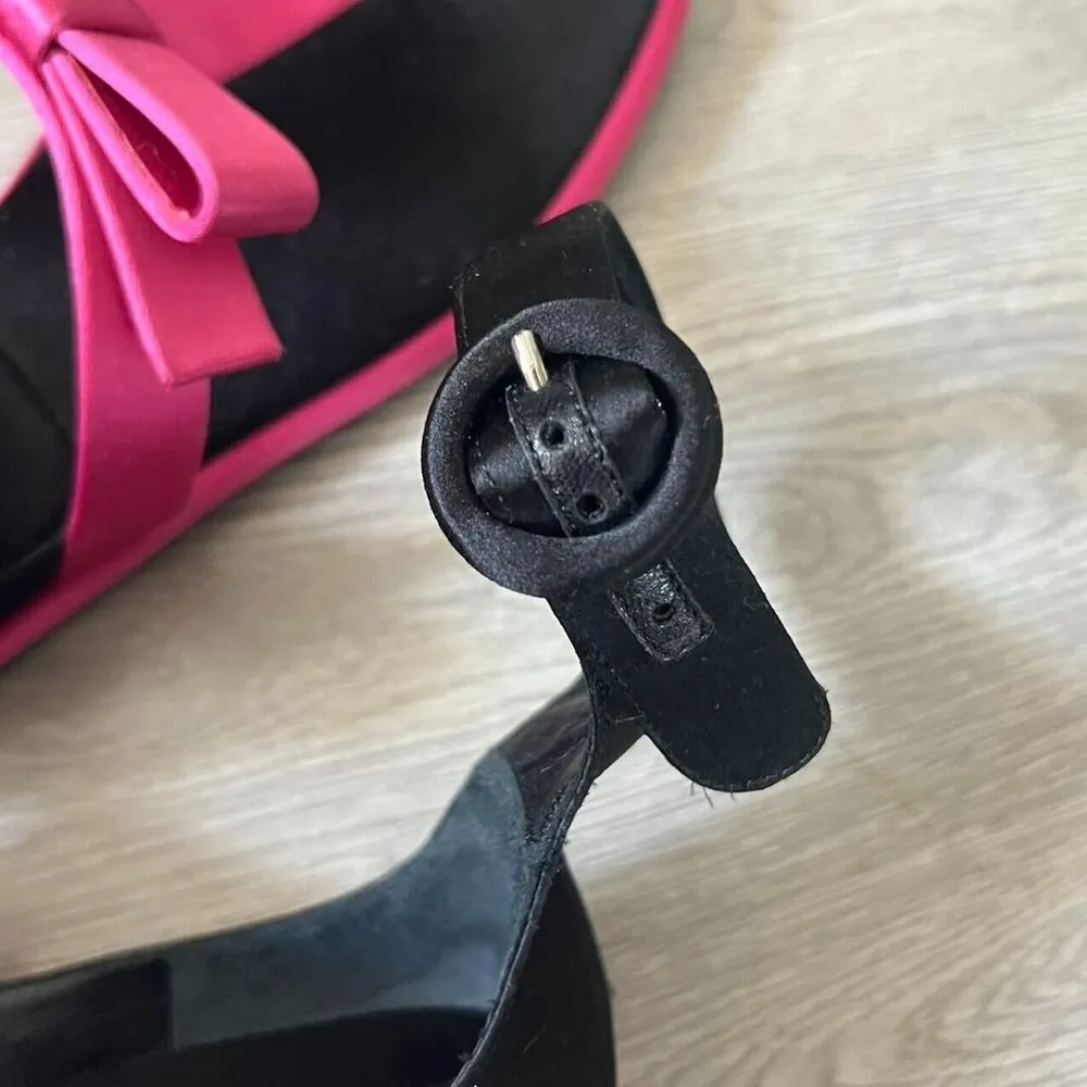 Prada Pink Satin Bow Flat Sandal Woman Size 39 Made in Italy Rare - Image 6