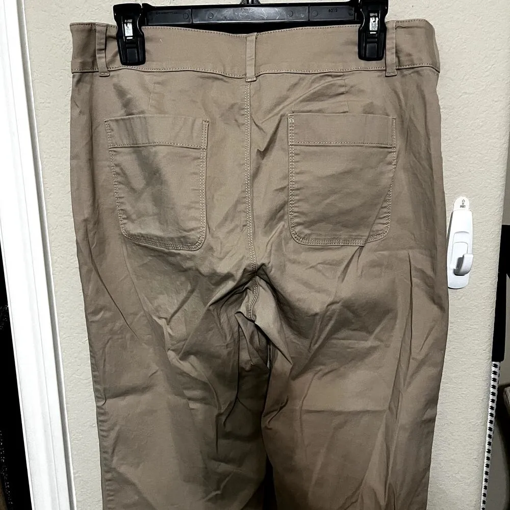 Ann Taylor Loft Khaki Crop pants women's sz 8 beige ankle chinos stretch - Image 4