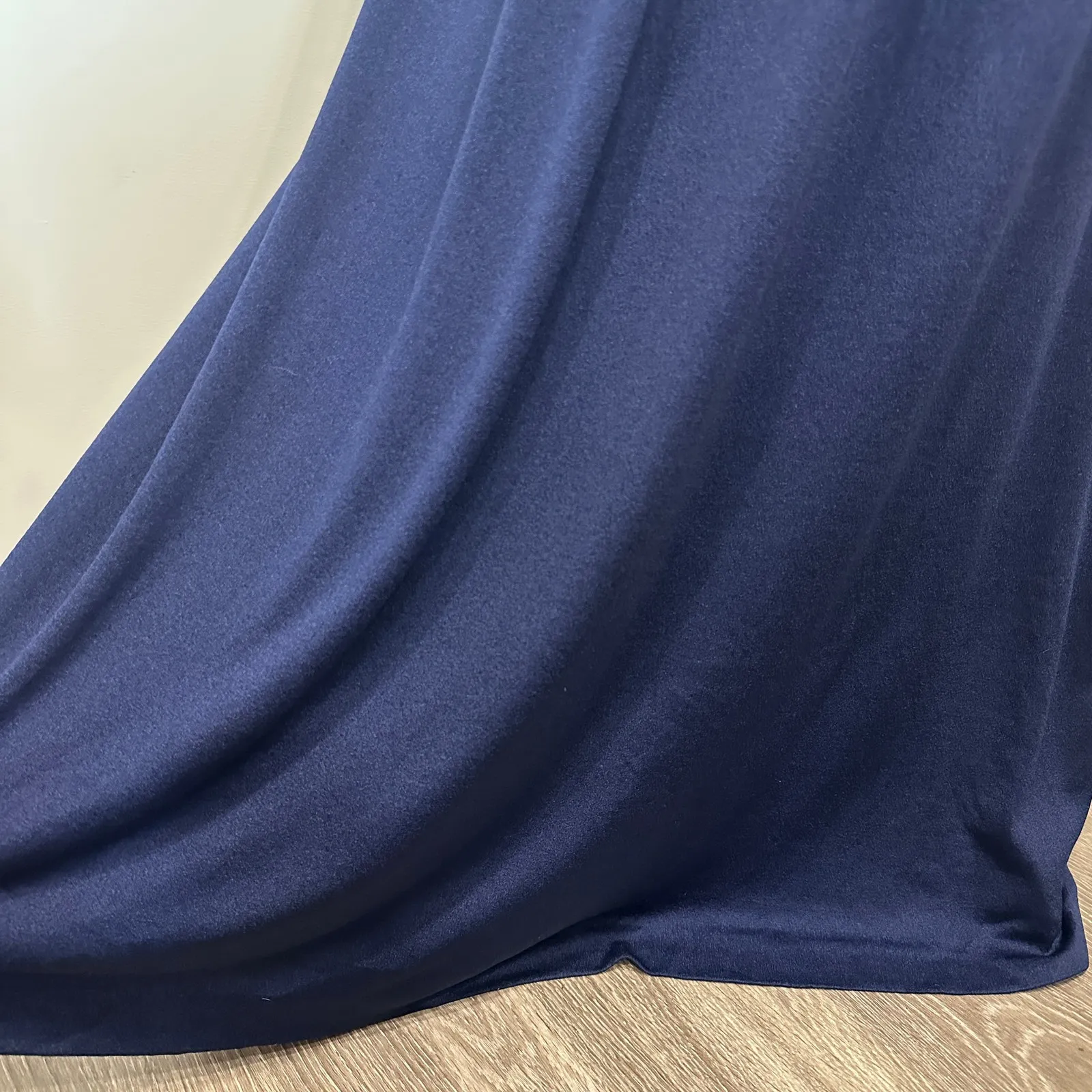 VTG 70s Blue Bucolic Maxi Dress Bow Accent Boho Hippie Victorian Edwardian XS - Image 8