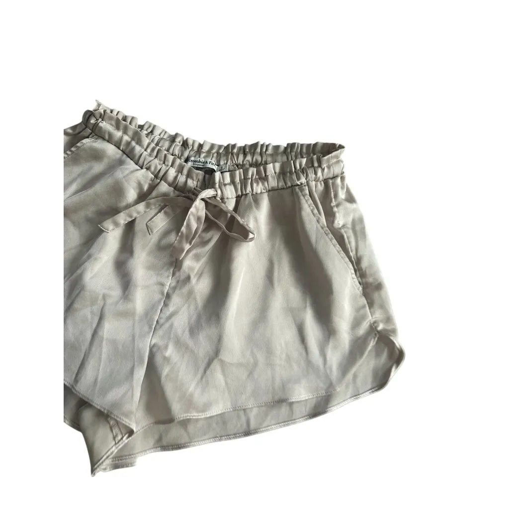 ABERCROMBIE & FITCH Beige Satin Sleepwear Shorts Size Small - Image 5