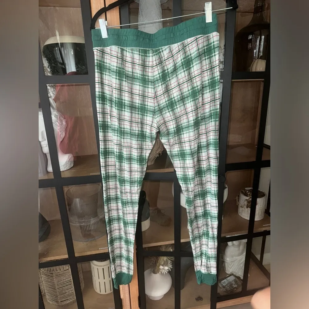 Little Sleepies bamboo pajamas pants noel plaid matching christmas holidays Green - Image 4