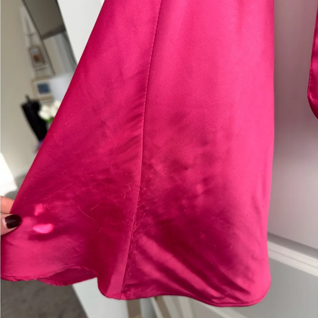 Pink Satin Mini Dress Size M - Image 5