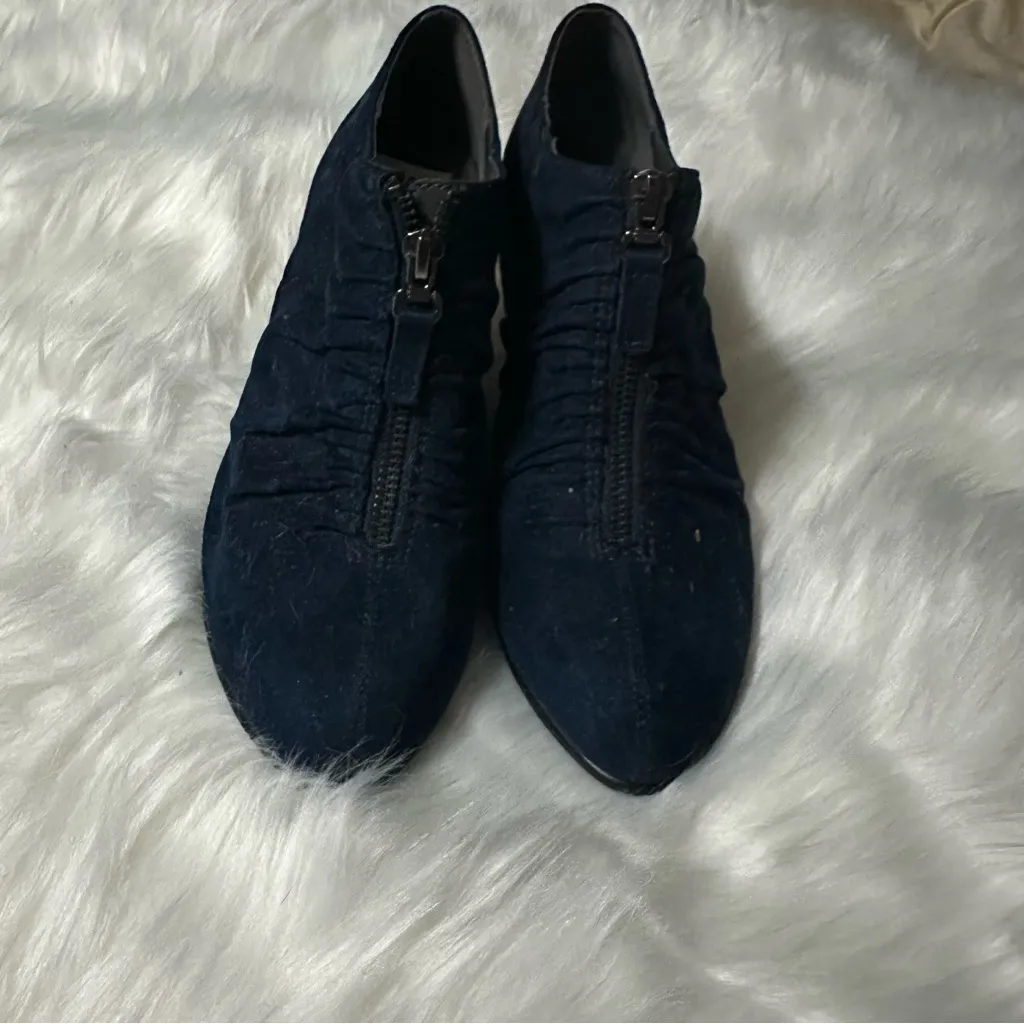 AEROSOLES Dark Blue Heeled Boots - Image 2