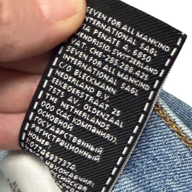 SEVEN for all mankind Distressed Light Wash Button Fly Jeans Womens Size 29 Blue - Image 4