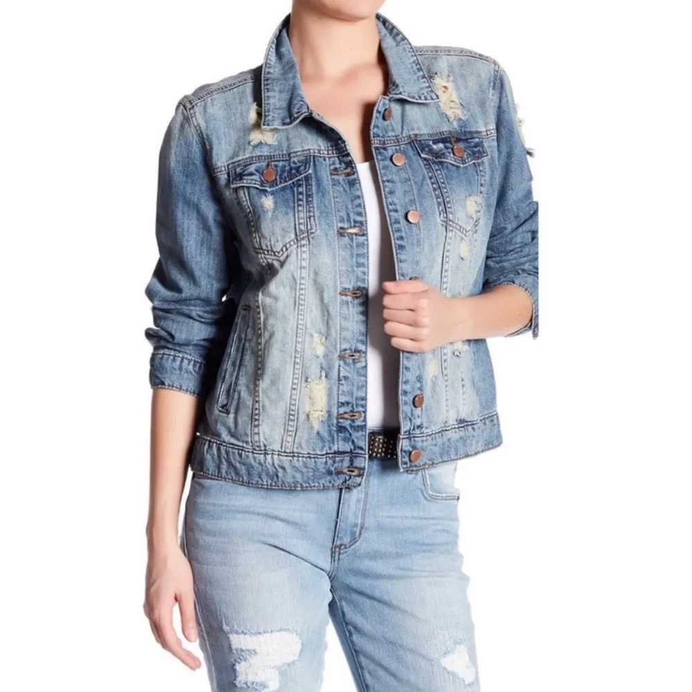 STS Blue Women’s Distressed Jean Jacket Size S - Image 15