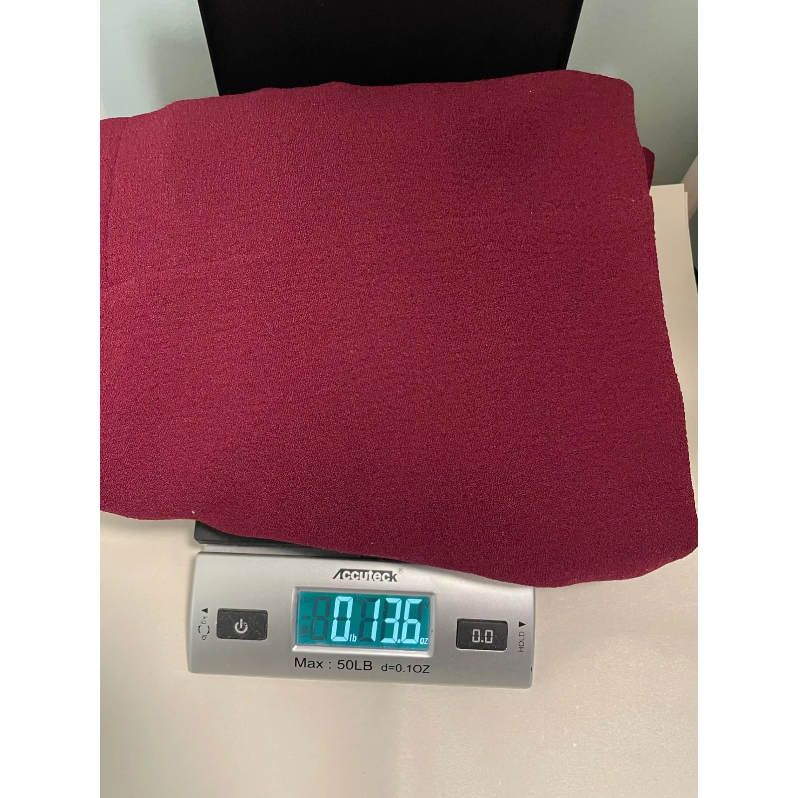 Lush Burgundy Open Front Blazer‎ Draped Cardigan Jacket Women's M - Image 6