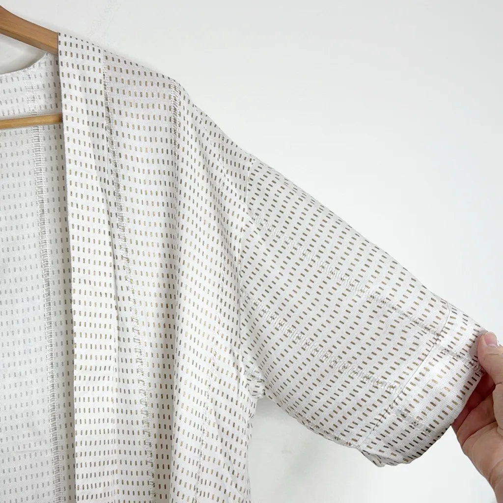 Evereve Allison Joy Cream/Copper Print Kimono Style Open Front Top size XS/S - Image 5