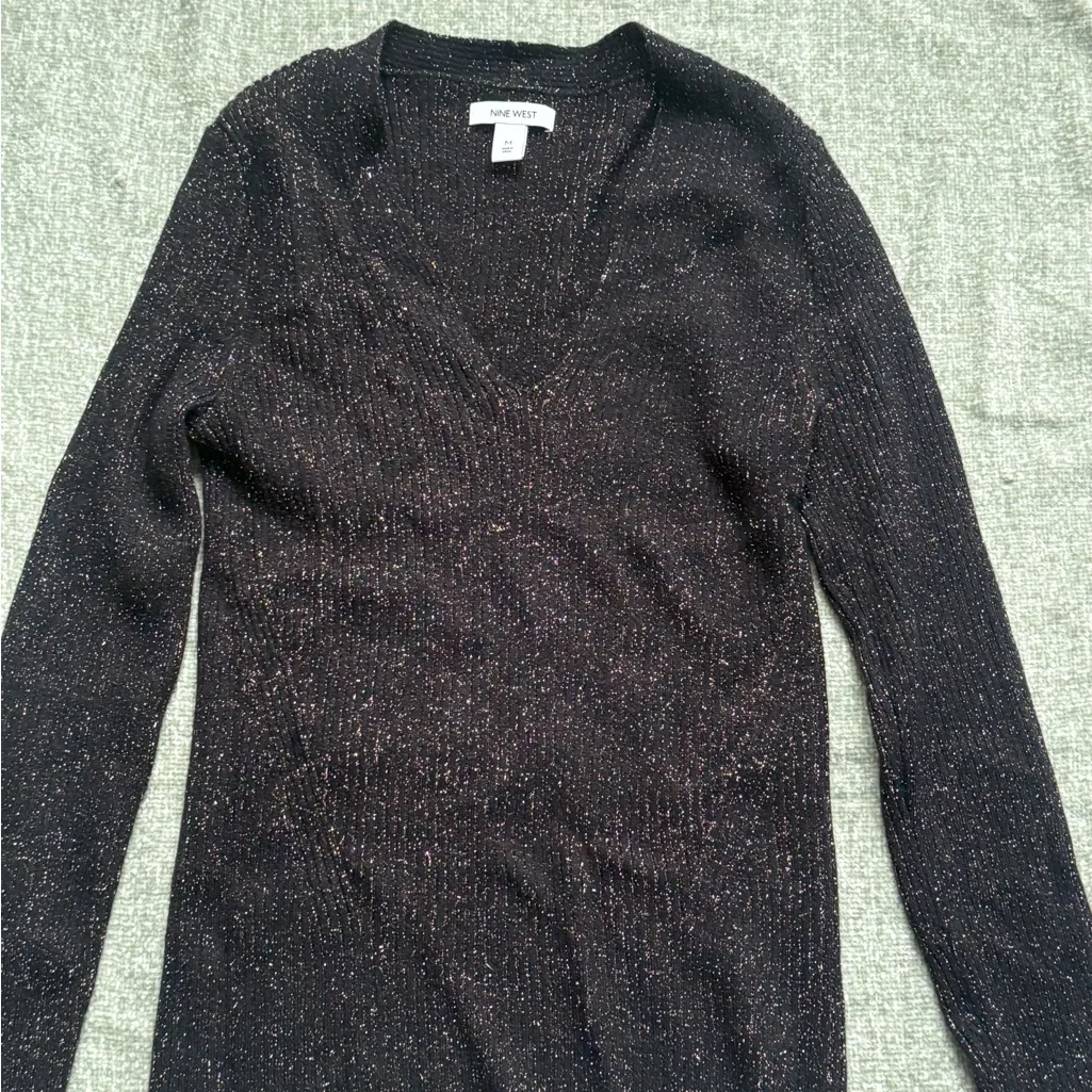 Nine West Black V-Neck Sweater - Image 5
