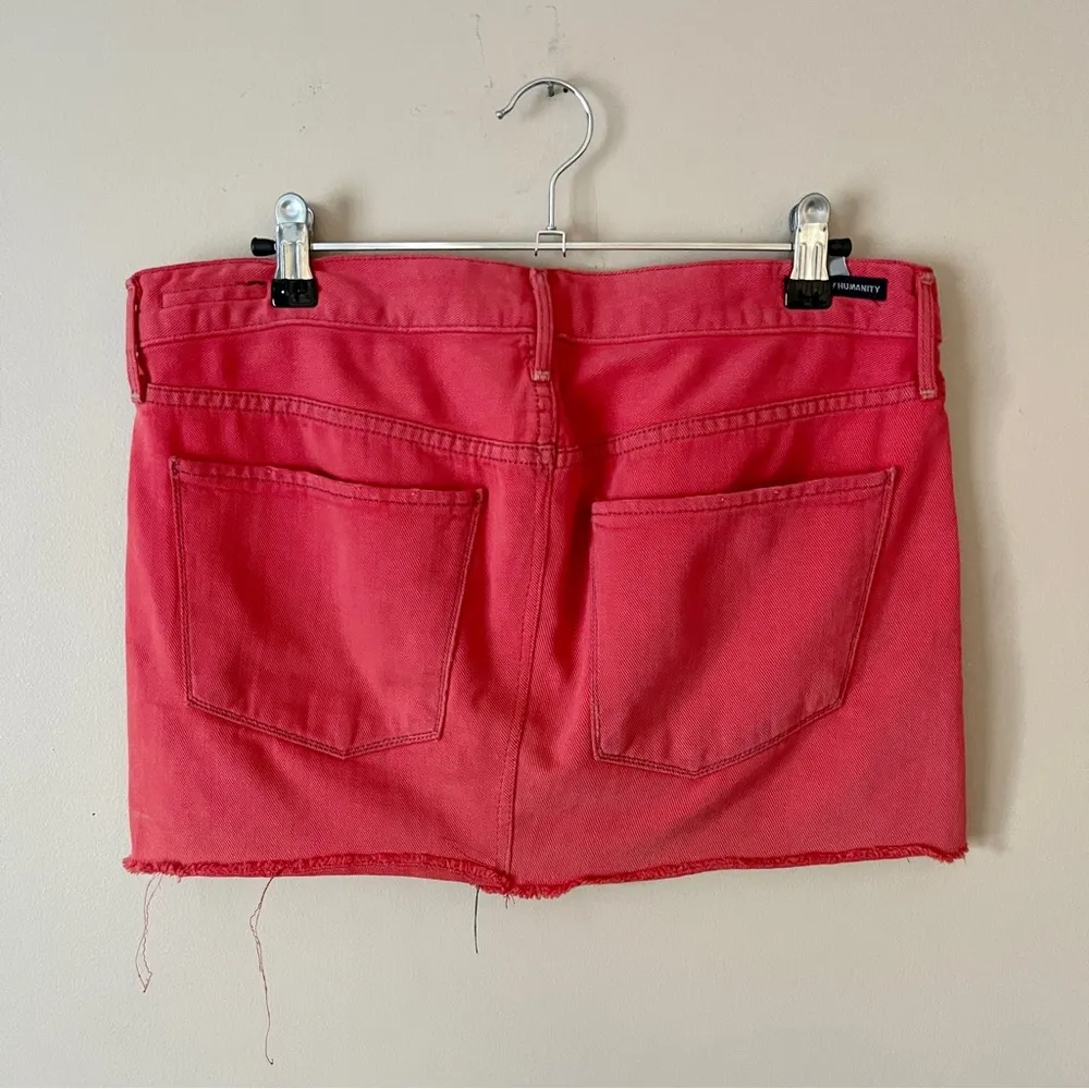 CITIZENS OF HUMANITY | Red DARIA Y2K Micro Mini Denim Jean Skirt Sz 26 - Image 3