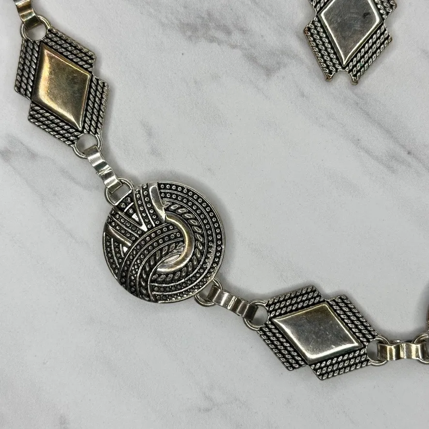 Chunky Studded Silver Tone Chain Belt Medium/Large (M/L) Adjustable ✨ - Image 9