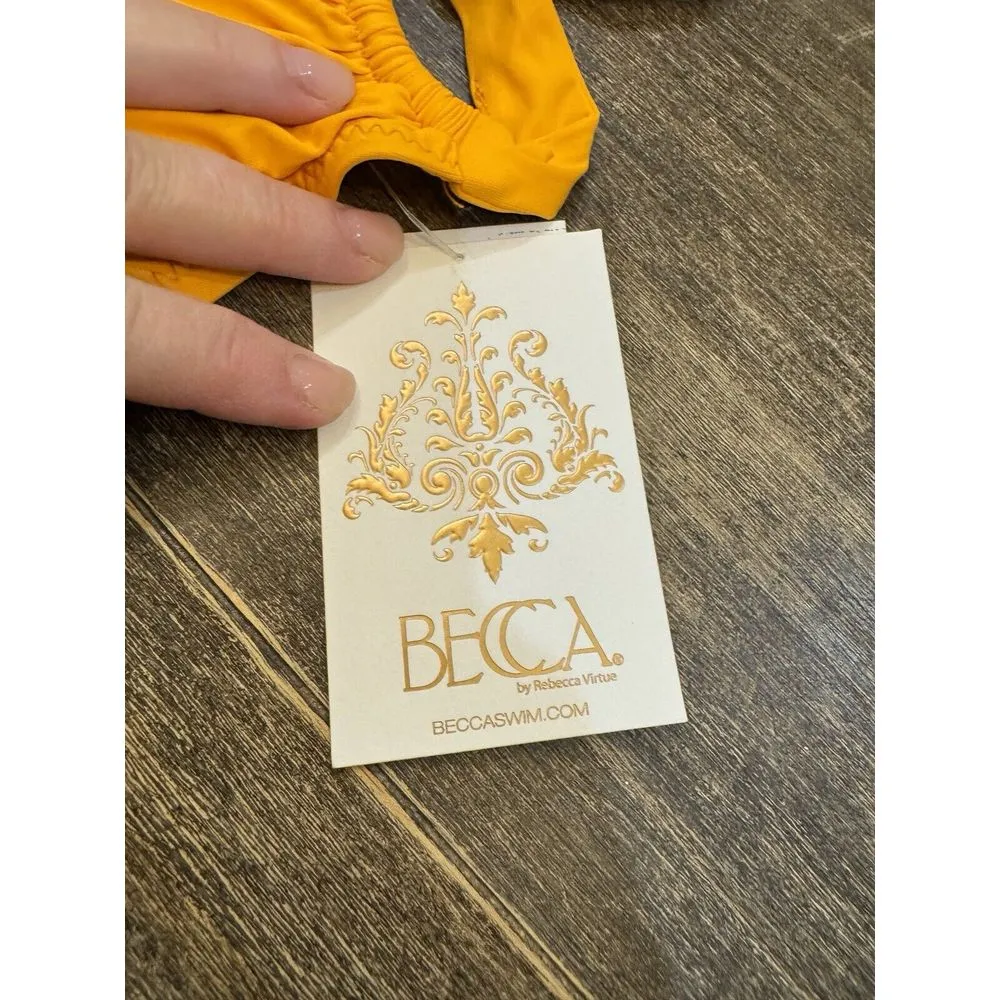 BECCA by Rebecca Virtue Santorini Ophelia Shirred Scoop Bralette Size Small - Image 5